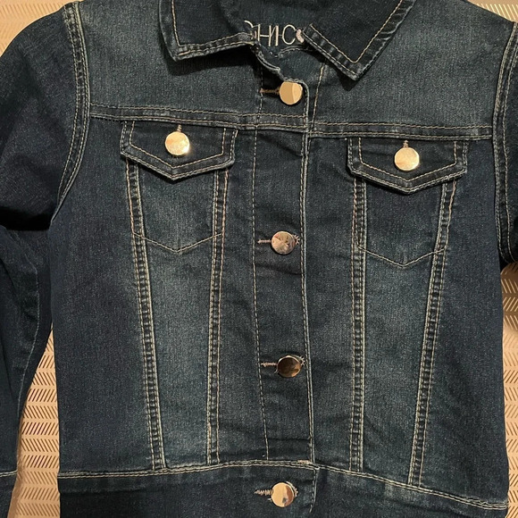 BEADED~VINTAGE~ JEAN JACKET~DIMENSIONAL~AWESOME~ MED - Picture 5 of 5